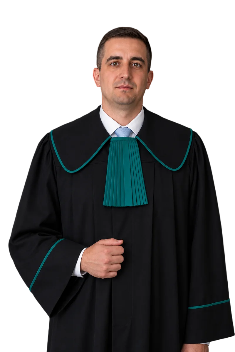 Robert Jokiel w todze adwokackiej